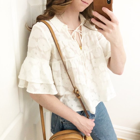 Love & Lemons Buttercup Blouse Floral Ruffle Boho - Picture 5 of 7